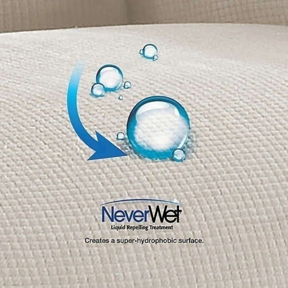 Perfect Fit NeverWet 3pc Sofa Slipcover Liquid Resistant Stain Repellent Gray - Picture 6 of 7